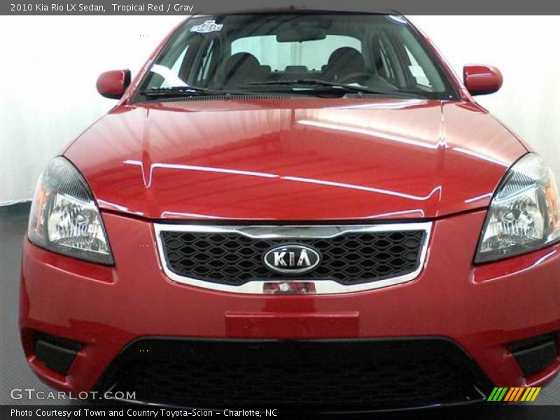 Tropical Red / Gray 2010 Kia Rio LX Sedan