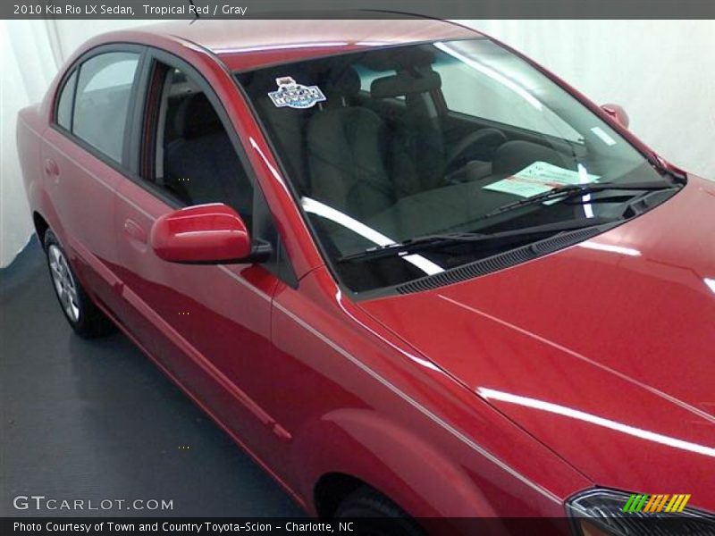 Tropical Red / Gray 2010 Kia Rio LX Sedan