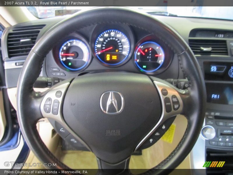 Royal Blue Pearl / Parchment 2007 Acura TL 3.2