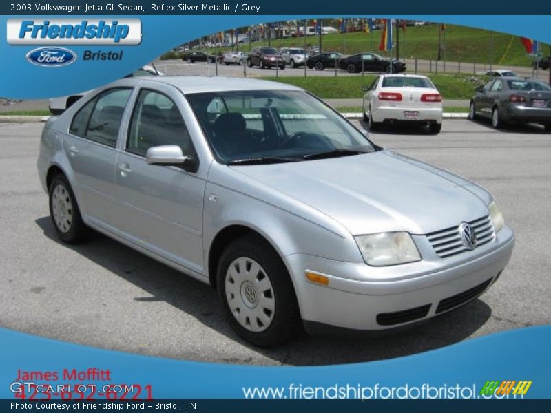 Reflex Silver Metallic / Grey 2003 Volkswagen Jetta GL Sedan