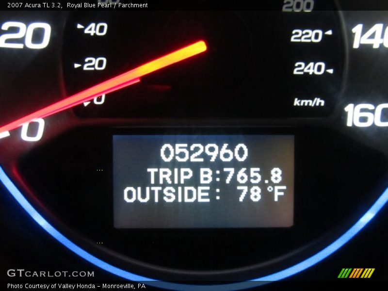 Royal Blue Pearl / Parchment 2007 Acura TL 3.2