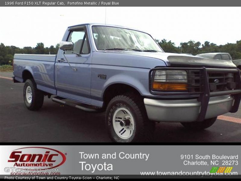 Portofino Metallic / Royal Blue 1996 Ford F150 XLT Regular Cab