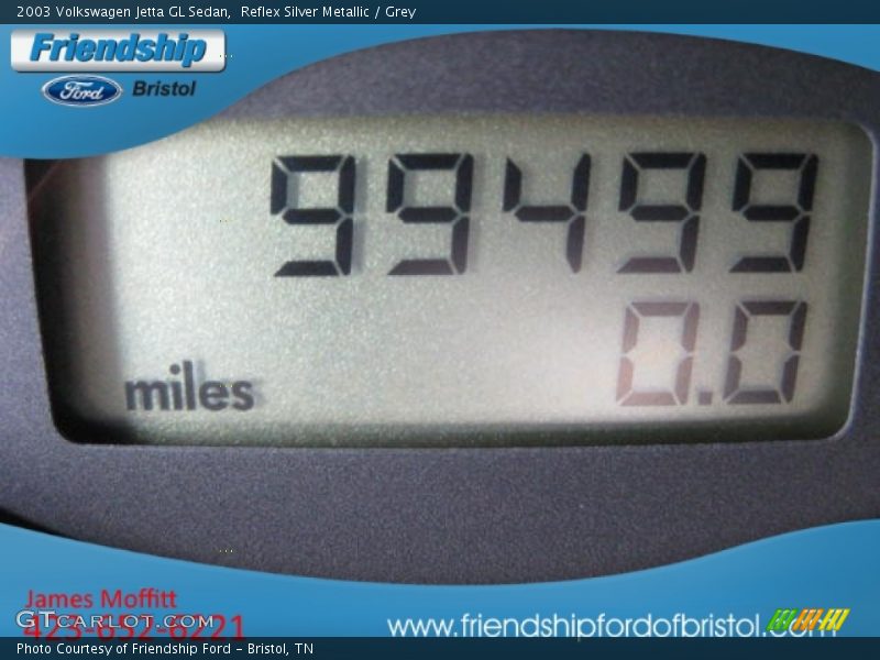 Reflex Silver Metallic / Grey 2003 Volkswagen Jetta GL Sedan
