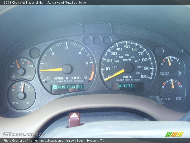 Sandalwood Metallic / Beige 1998 Chevrolet Blazer LS 4x4