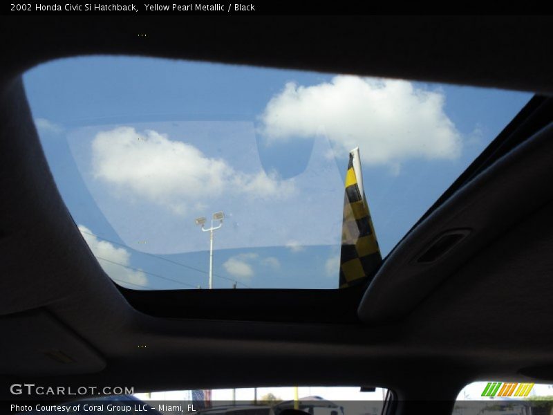 Yellow Pearl Metallic / Black 2002 Honda Civic Si Hatchback