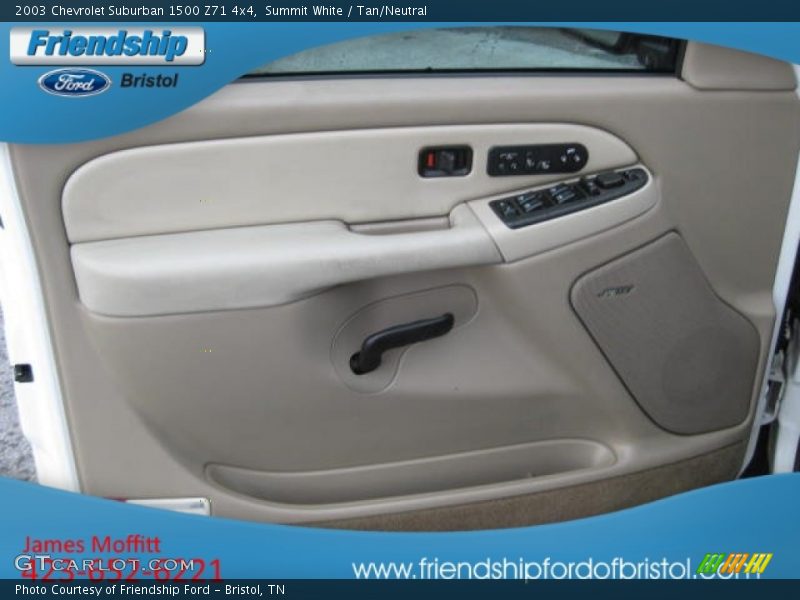 Summit White / Tan/Neutral 2003 Chevrolet Suburban 1500 Z71 4x4