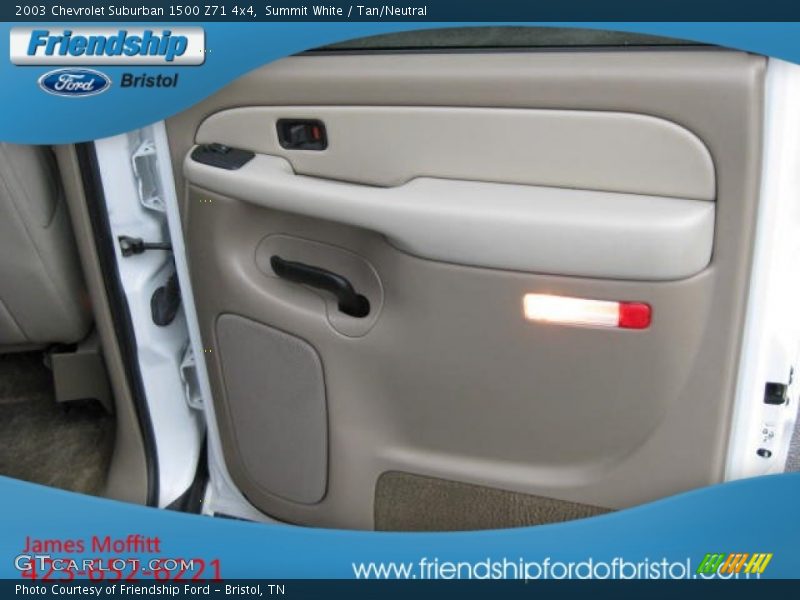 Summit White / Tan/Neutral 2003 Chevrolet Suburban 1500 Z71 4x4