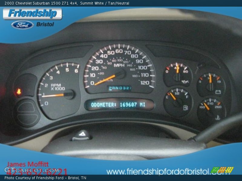 Summit White / Tan/Neutral 2003 Chevrolet Suburban 1500 Z71 4x4