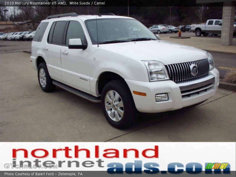 White Suede / Camel 2010 Mercury Mountaineer V6 AWD