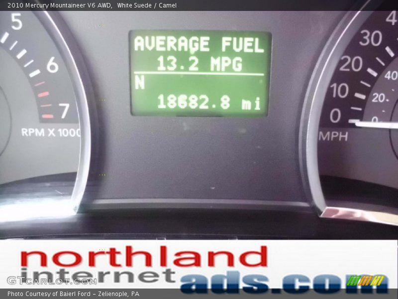 White Suede / Camel 2010 Mercury Mountaineer V6 AWD