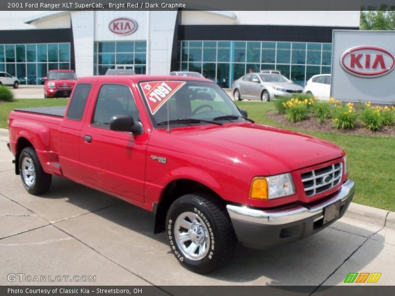 Bright Red / Dark Graphite 2001 Ford Ranger XLT SuperCab