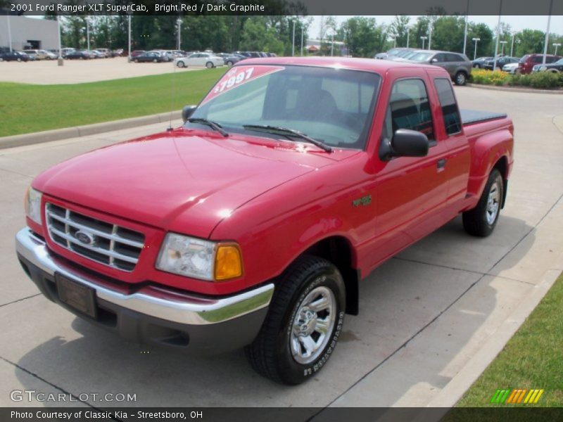 Bright Red / Dark Graphite 2001 Ford Ranger XLT SuperCab