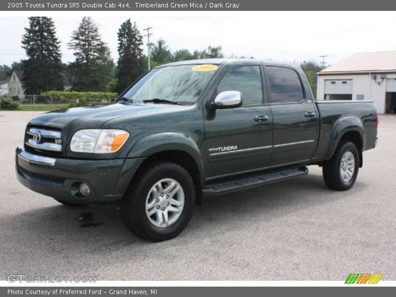 Timberland Green Mica / Dark Gray 2005 Toyota Tundra SR5 Double Cab 4x4
