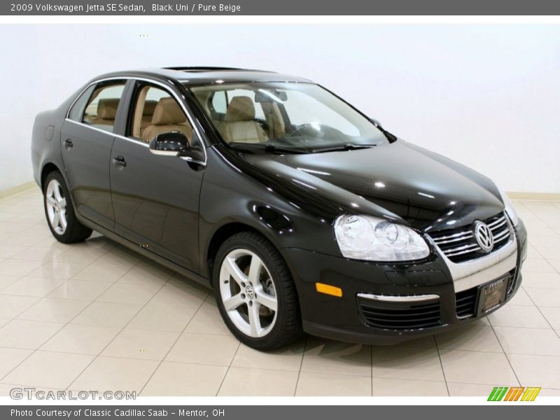 Black Uni / Pure Beige 2009 Volkswagen Jetta SE Sedan