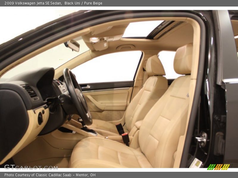 Black Uni / Pure Beige 2009 Volkswagen Jetta SE Sedan