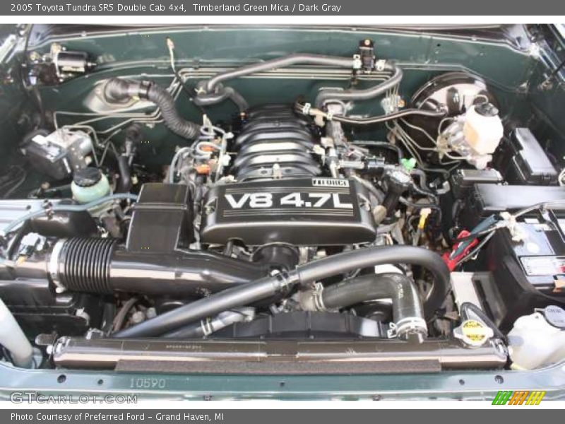 Timberland Green Mica / Dark Gray 2005 Toyota Tundra SR5 Double Cab 4x4