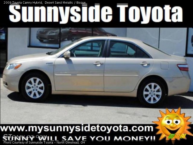 Desert Sand Metallic / Bisque 2009 Toyota Camry Hybrid
