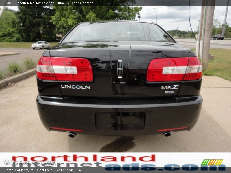 Black / Dark Charcoal 2008 Lincoln MKZ AWD Sedan