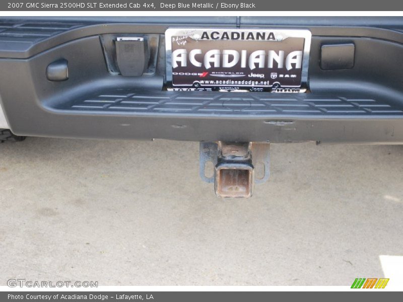 Deep Blue Metallic / Ebony Black 2007 GMC Sierra 2500HD SLT Extended Cab 4x4