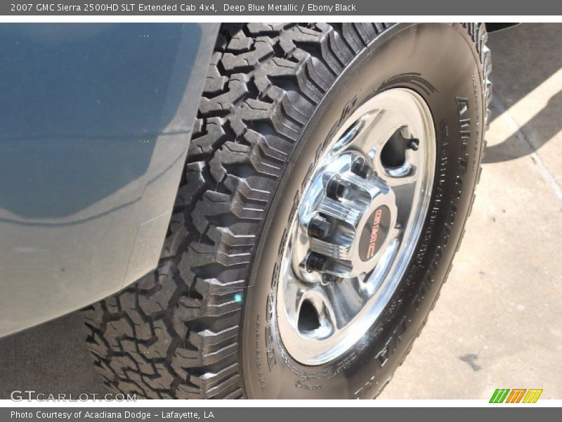 Deep Blue Metallic / Ebony Black 2007 GMC Sierra 2500HD SLT Extended Cab 4x4