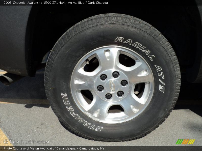 Arrival Blue / Dark Charcoal 2003 Chevrolet Avalanche 1500 Z71 4x4