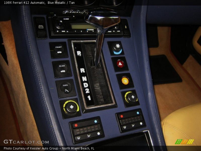 Blue Metallic / Tan 1986 Ferrari 412 Automatic