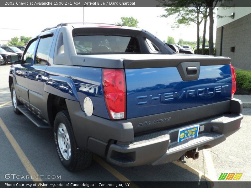 Arrival Blue / Dark Charcoal 2003 Chevrolet Avalanche 1500 Z71 4x4