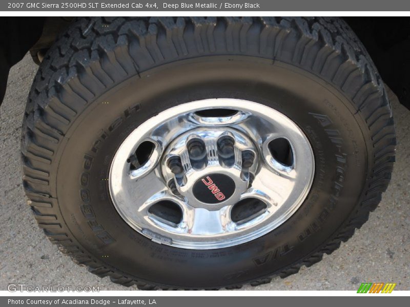 Deep Blue Metallic / Ebony Black 2007 GMC Sierra 2500HD SLT Extended Cab 4x4