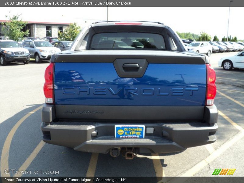 Arrival Blue / Dark Charcoal 2003 Chevrolet Avalanche 1500 Z71 4x4