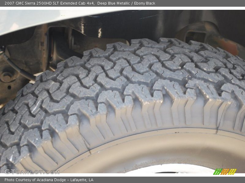 Deep Blue Metallic / Ebony Black 2007 GMC Sierra 2500HD SLT Extended Cab 4x4