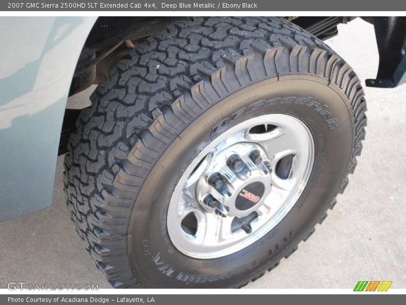 Deep Blue Metallic / Ebony Black 2007 GMC Sierra 2500HD SLT Extended Cab 4x4