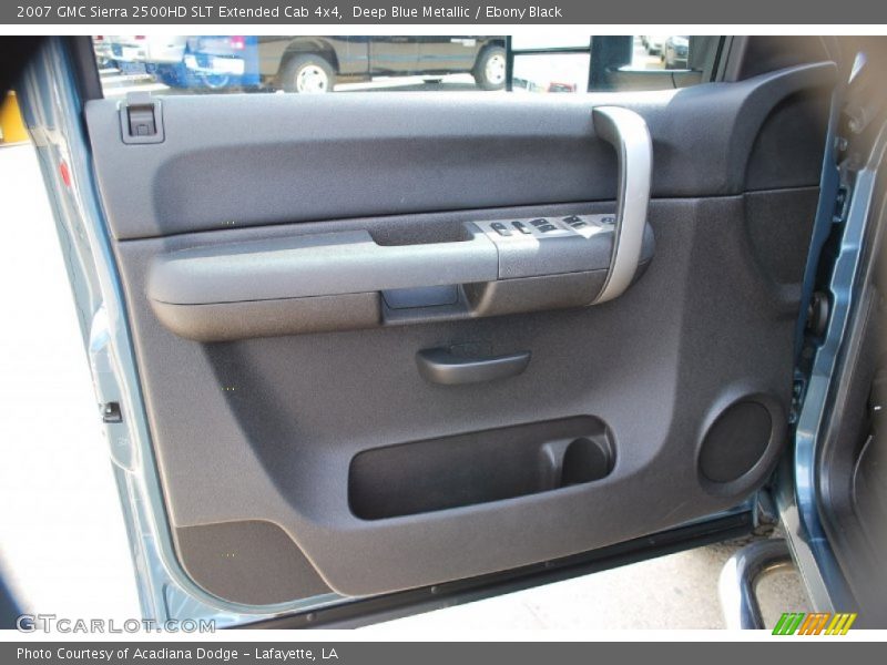 Deep Blue Metallic / Ebony Black 2007 GMC Sierra 2500HD SLT Extended Cab 4x4