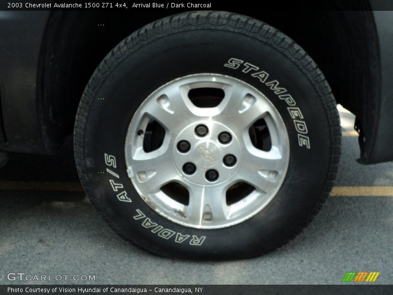 Arrival Blue / Dark Charcoal 2003 Chevrolet Avalanche 1500 Z71 4x4