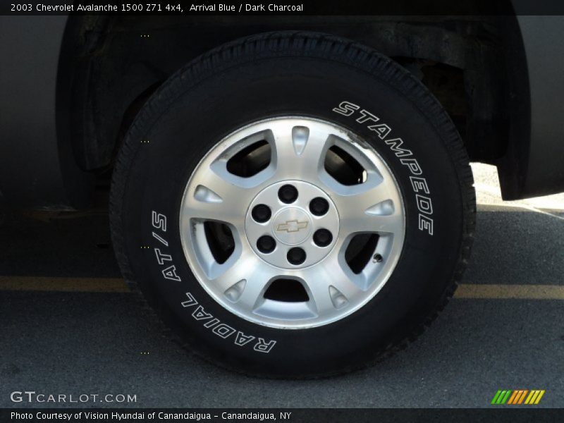 Arrival Blue / Dark Charcoal 2003 Chevrolet Avalanche 1500 Z71 4x4
