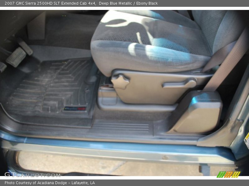 Deep Blue Metallic / Ebony Black 2007 GMC Sierra 2500HD SLT Extended Cab 4x4