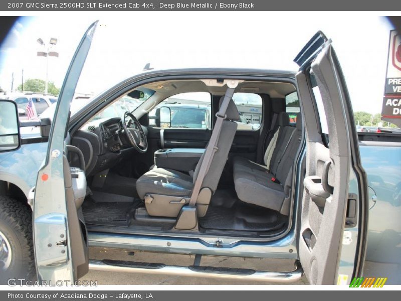 Deep Blue Metallic / Ebony Black 2007 GMC Sierra 2500HD SLT Extended Cab 4x4