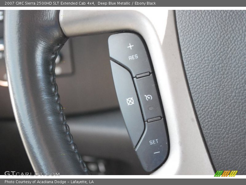 Deep Blue Metallic / Ebony Black 2007 GMC Sierra 2500HD SLT Extended Cab 4x4
