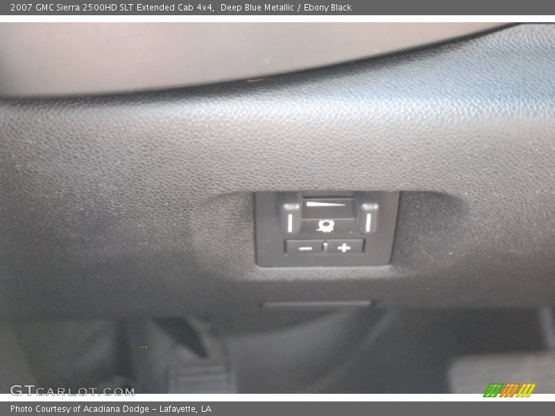 Deep Blue Metallic / Ebony Black 2007 GMC Sierra 2500HD SLT Extended Cab 4x4