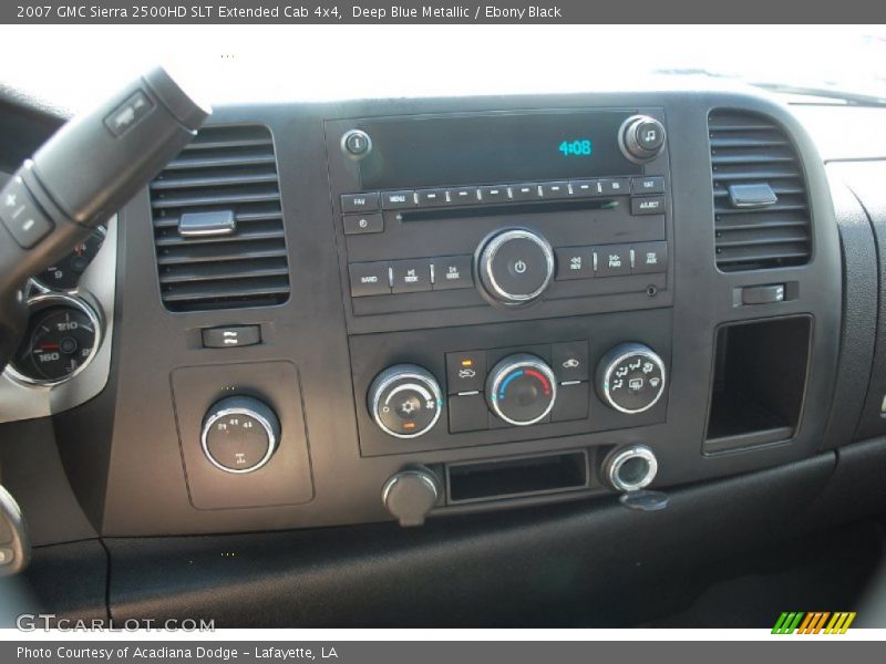 Deep Blue Metallic / Ebony Black 2007 GMC Sierra 2500HD SLT Extended Cab 4x4