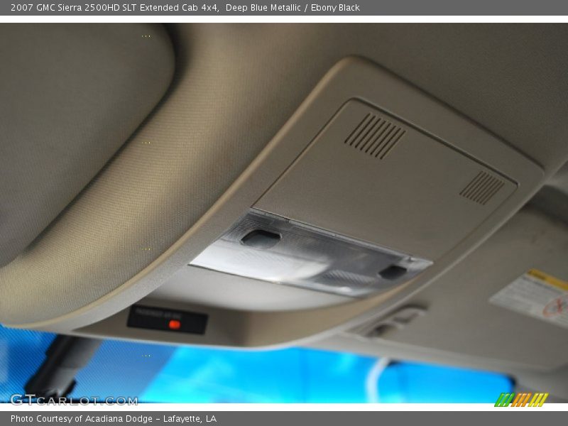 Deep Blue Metallic / Ebony Black 2007 GMC Sierra 2500HD SLT Extended Cab 4x4