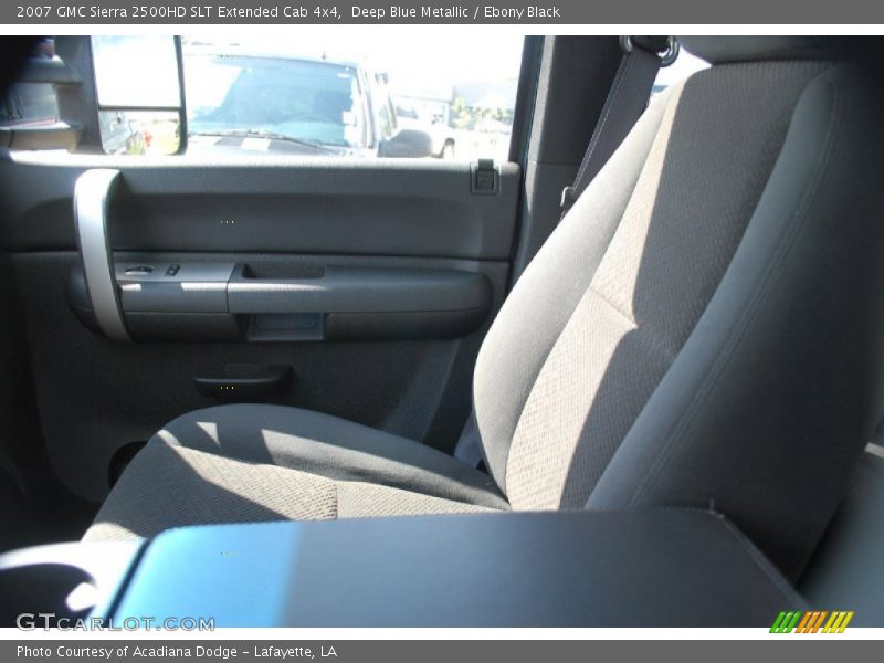 Deep Blue Metallic / Ebony Black 2007 GMC Sierra 2500HD SLT Extended Cab 4x4