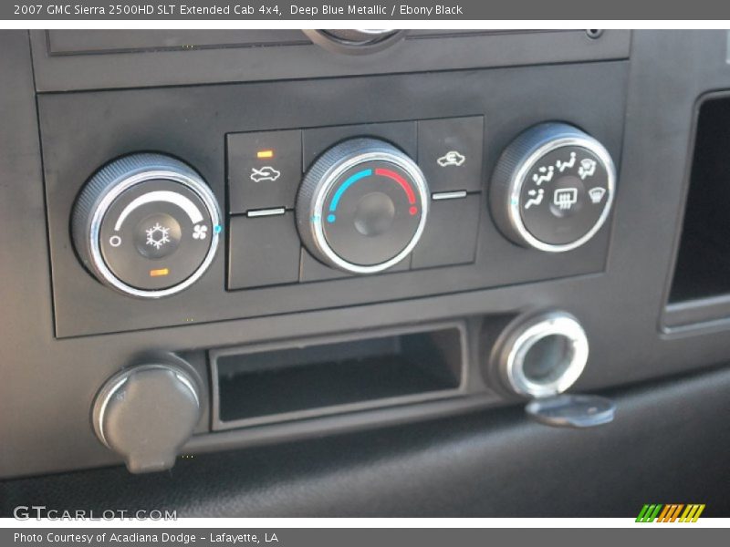 Deep Blue Metallic / Ebony Black 2007 GMC Sierra 2500HD SLT Extended Cab 4x4