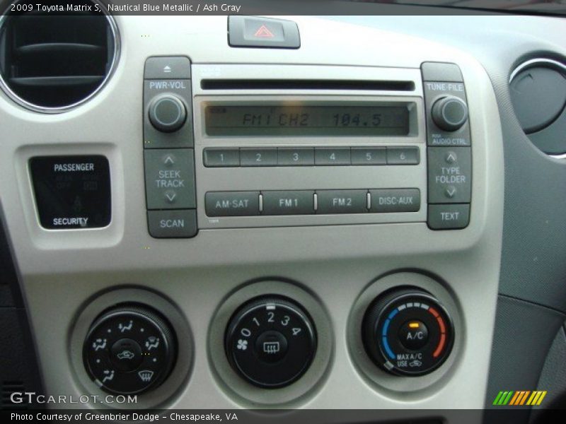 Nautical Blue Metallic / Ash Gray 2009 Toyota Matrix S