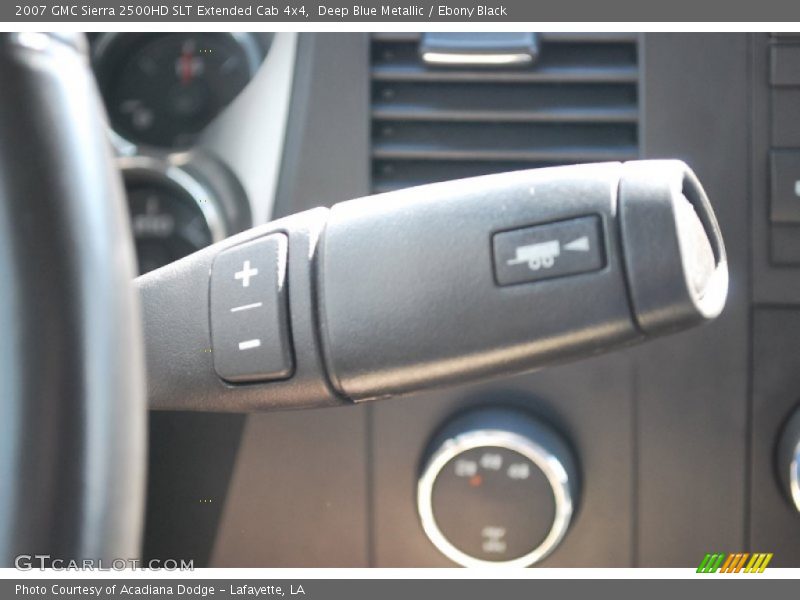 Deep Blue Metallic / Ebony Black 2007 GMC Sierra 2500HD SLT Extended Cab 4x4