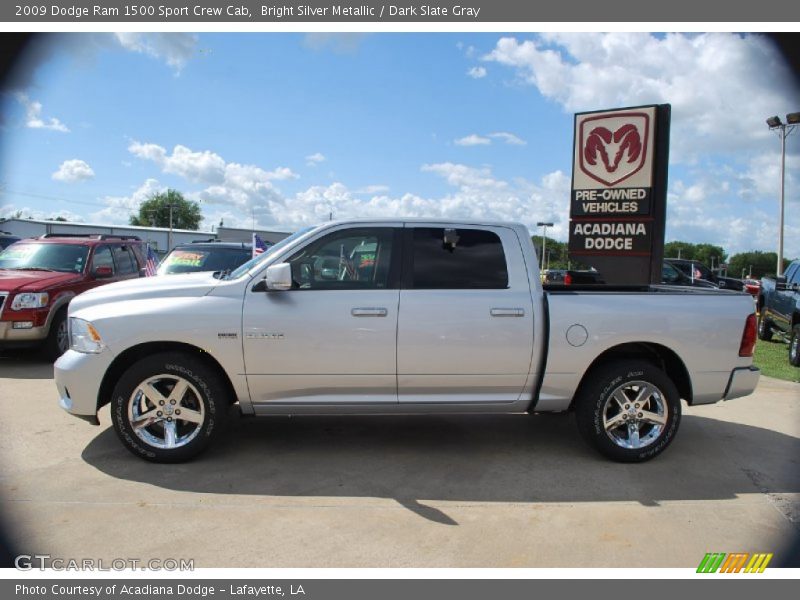 Bright Silver Metallic / Dark Slate Gray 2009 Dodge Ram 1500 Sport Crew Cab