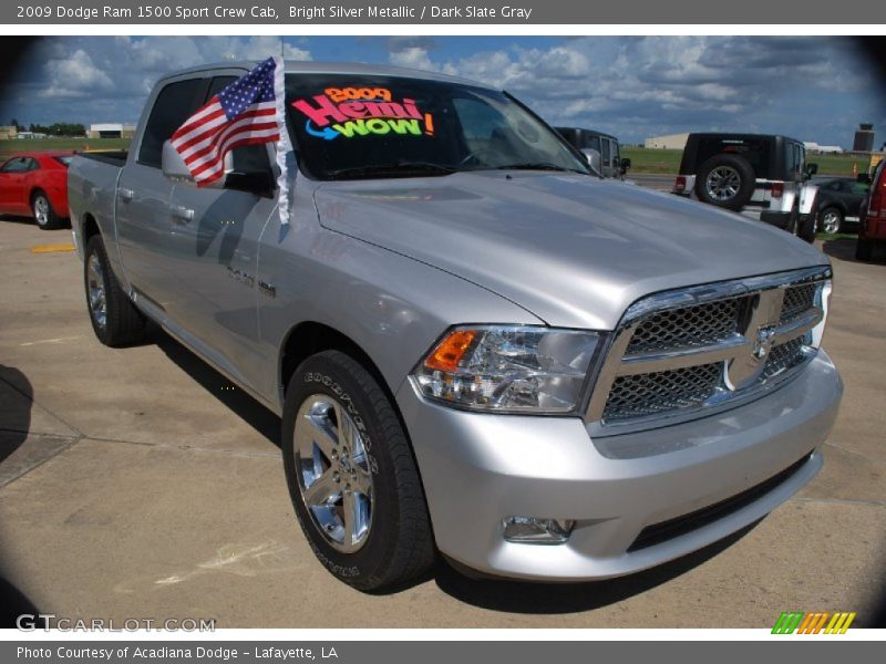 Bright Silver Metallic / Dark Slate Gray 2009 Dodge Ram 1500 Sport Crew Cab