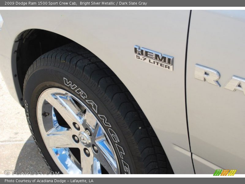 Bright Silver Metallic / Dark Slate Gray 2009 Dodge Ram 1500 Sport Crew Cab