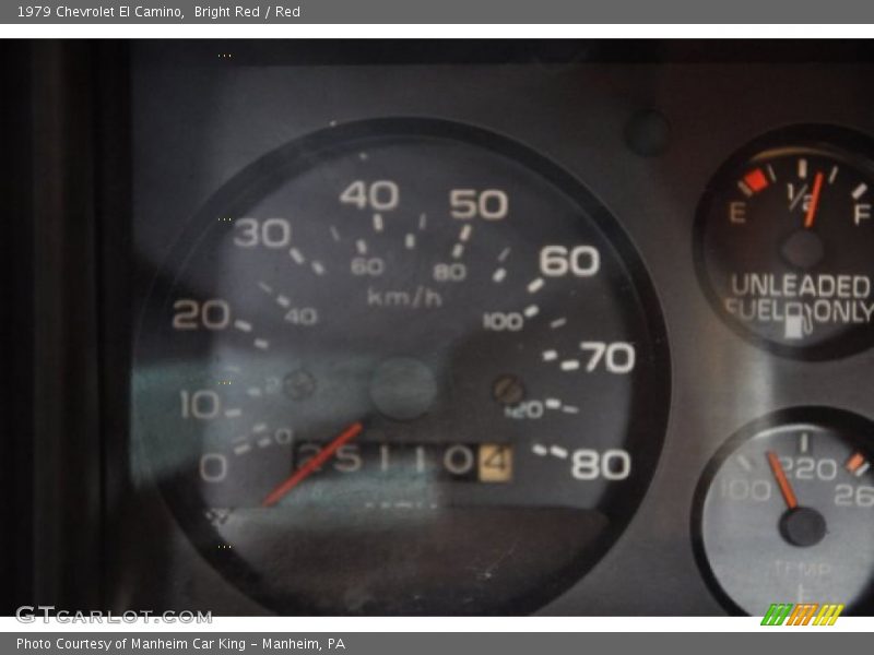 Bright Red / Red 1979 Chevrolet El Camino