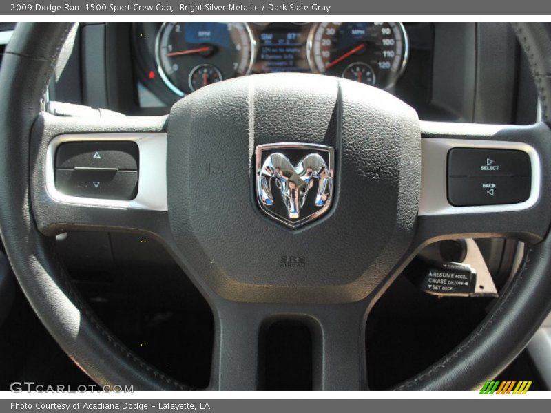 Bright Silver Metallic / Dark Slate Gray 2009 Dodge Ram 1500 Sport Crew Cab