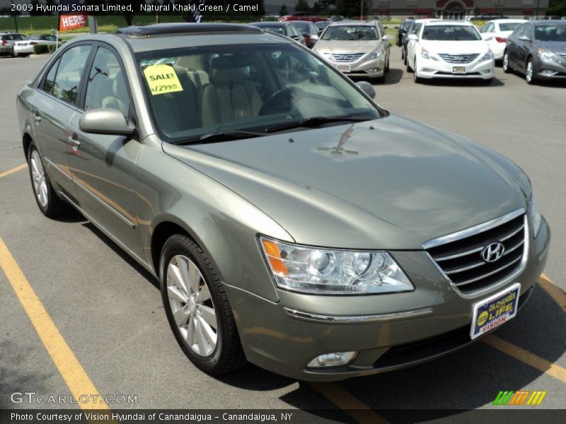 Natural Khaki Green / Camel 2009 Hyundai Sonata Limited